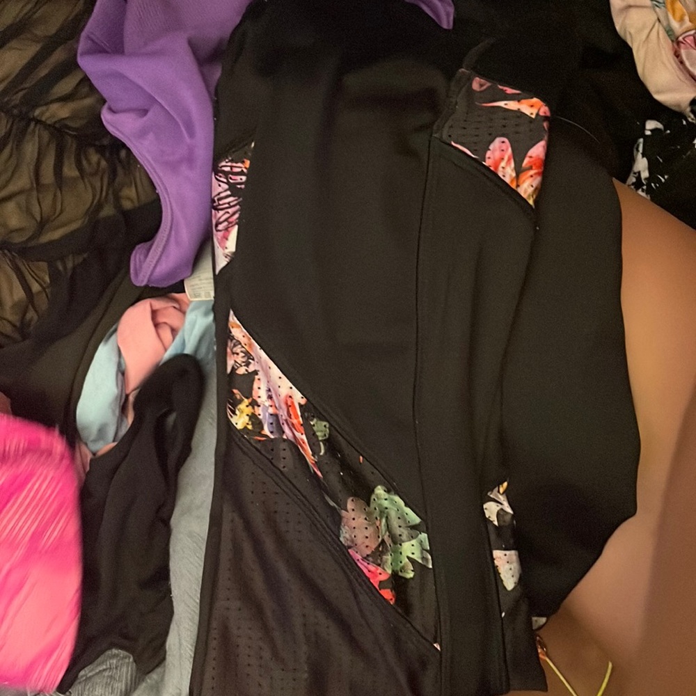 Black butterfly leggings